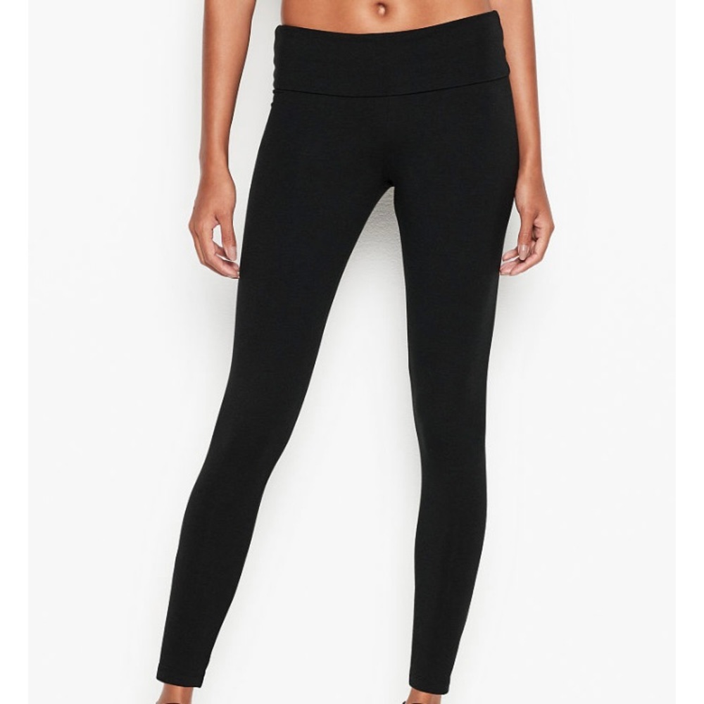 NWT- Foldover Waist Black Leggings